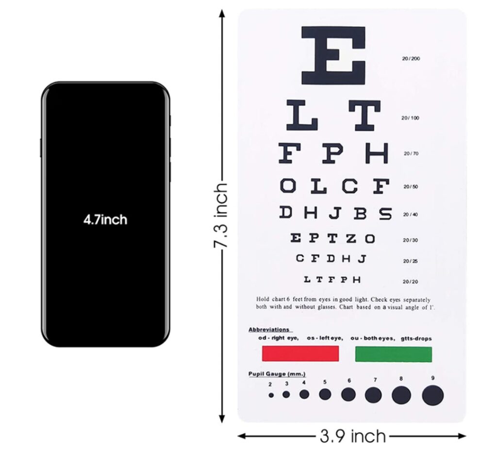 Snellen Chart Pocket - SCIENCESIO LANKA